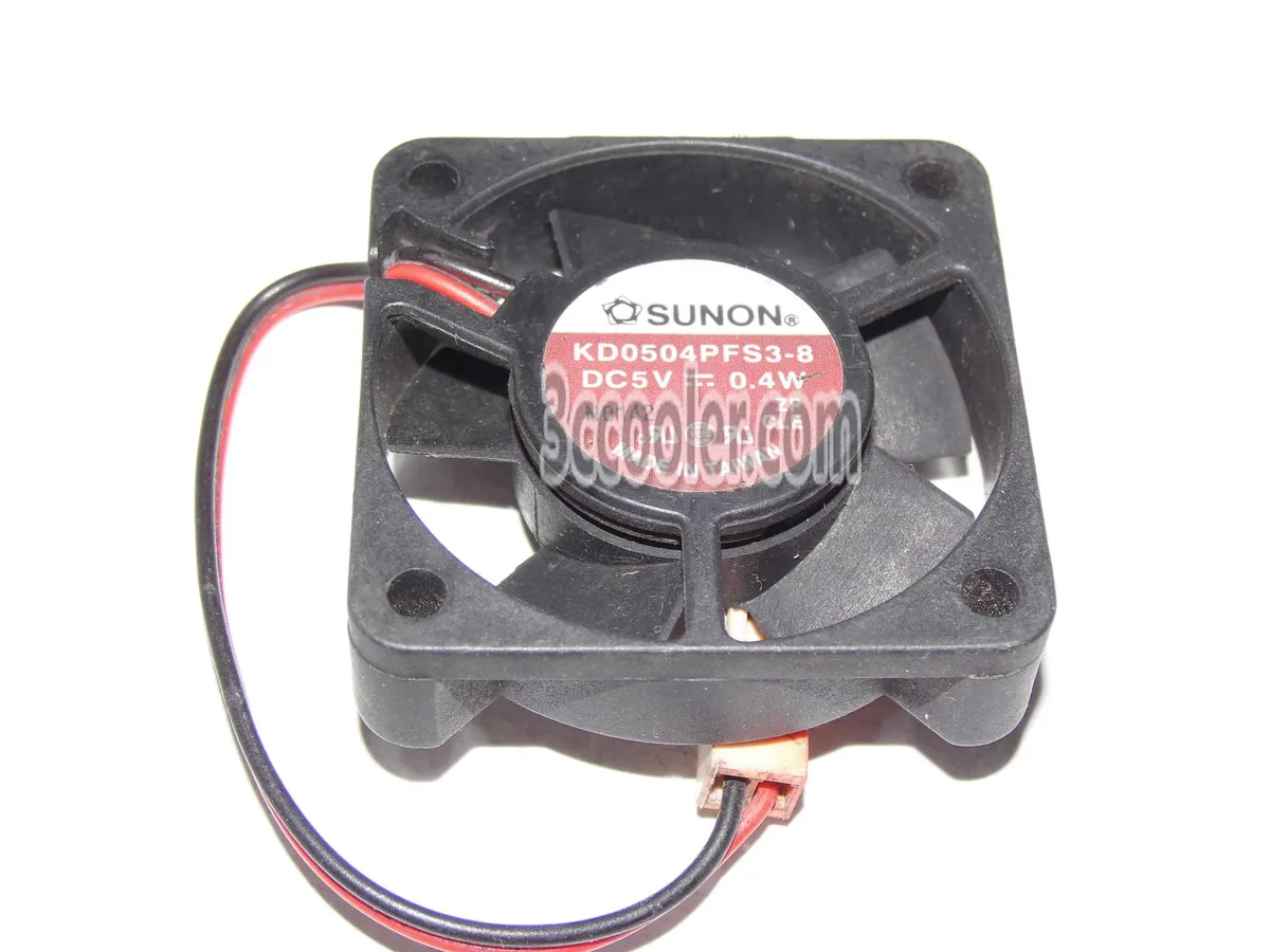 Black 40mm square cooling fan with two wires