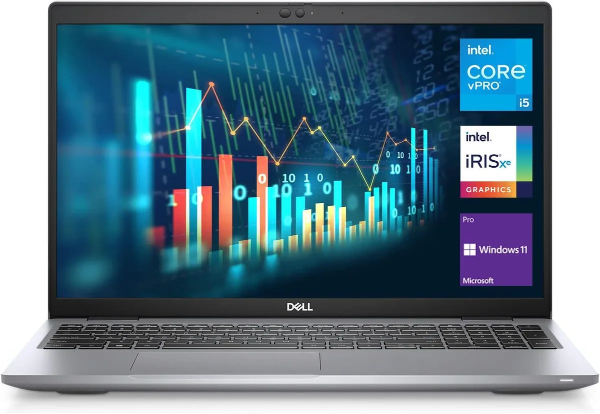 Silver Dell Latitude 5520 15.6 inch touchscreen laptop closed lid