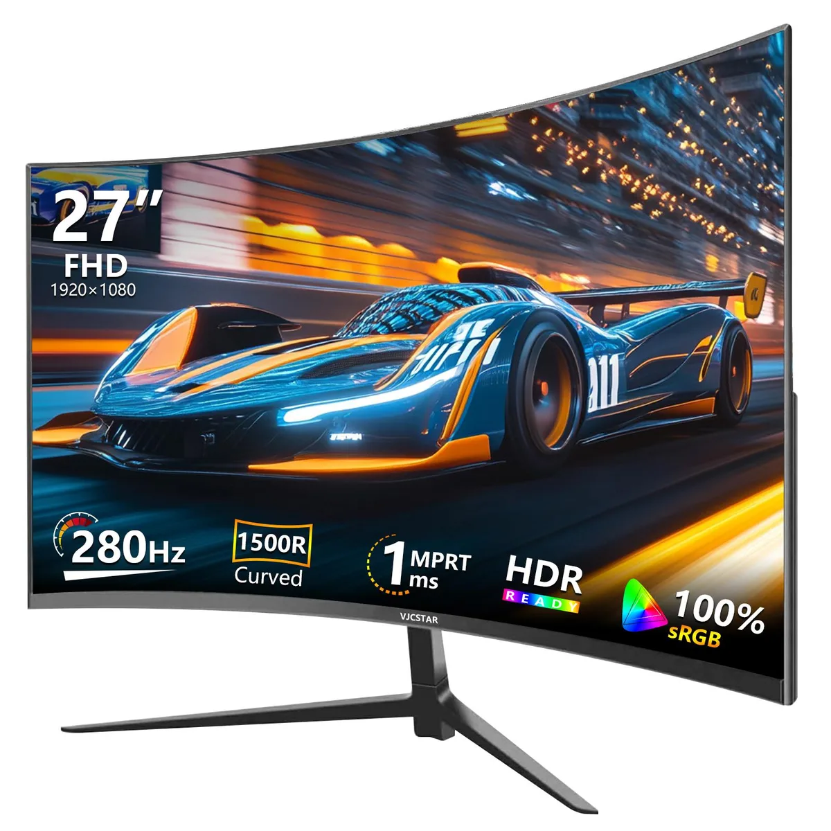 VJCSTAR VJCSTAR 27" Curved Gaming Monitor 280Hz 1ms FHD — photo du produit