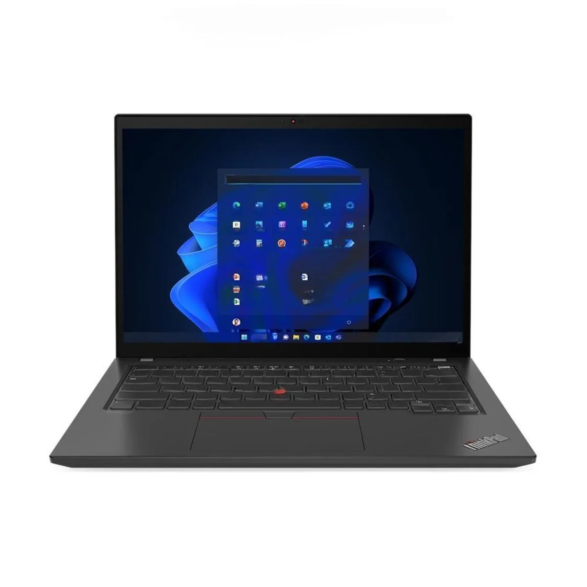 Black 14 inch ThinkPad P14s Gen 3 laptop closed lid matte finish