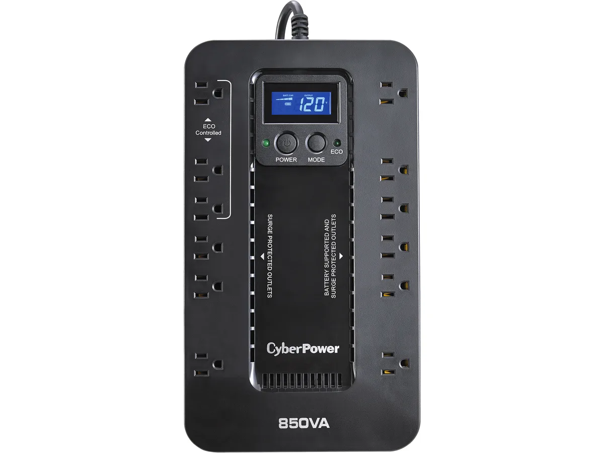 CyberPower CyberPower EC850LCD 850VA 510W 120V 12 Outlet UPS — 商品写真