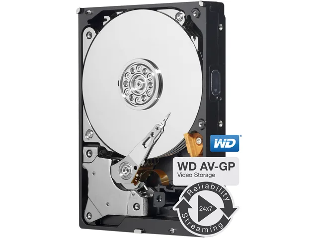 Silver 3.5-inch bare SATA hard drive, rectangular metal casing with label and connector visible
