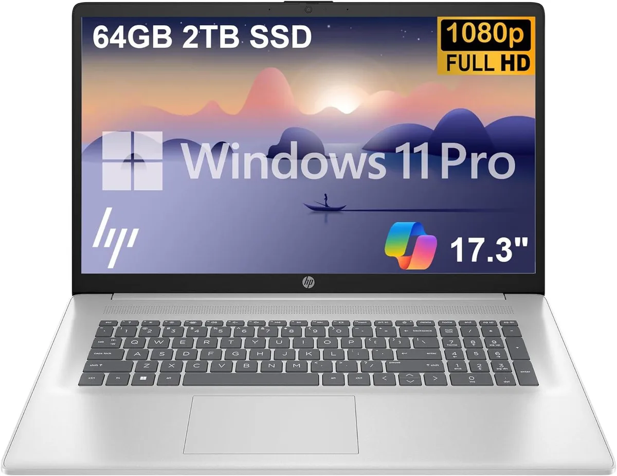 HP HP 17 laptop Ryzen 5 7430U 32GB 2TB Silver — product photo
