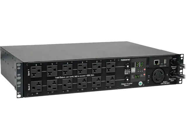Tripp Lite Tripp Lite PDUMH30ATNET Switched ATS PDU 2U 24×5-15/20R 1×L5-30R 2×L5-30P 10ft 30A 2.9kW — foto produk