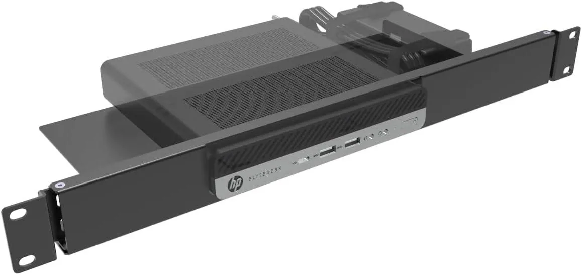 TAURKENAM TAURKENAM 1U Hinged Rack Mount for HP Mini PC 19" x 6.53" x 1.75 — φωτογραφία προϊόντος