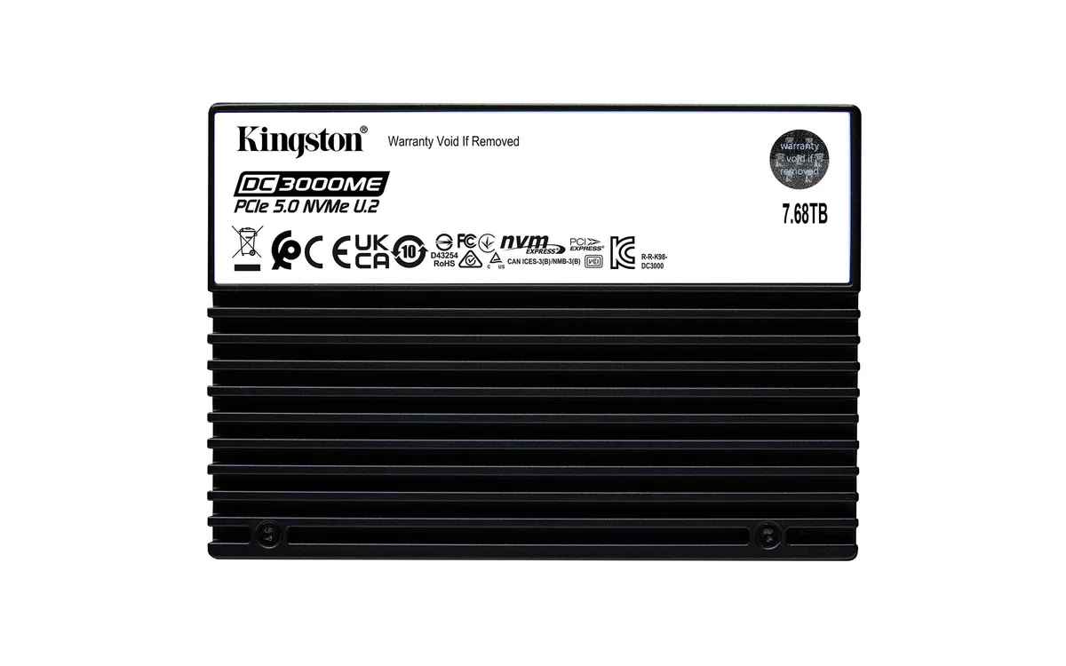 Kingston Technology Corp. Kingston Technology Corp. SEDC3000ME/7T6 7.68TB U.2 enterprise SSD — photo du produit