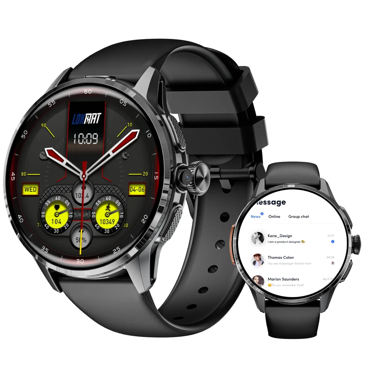 LOKMAT LOKMAT APPLLP 3 S2072 smart watch 1.6" AMOLED 5MP camera 32GB 4G/5G — product photo
