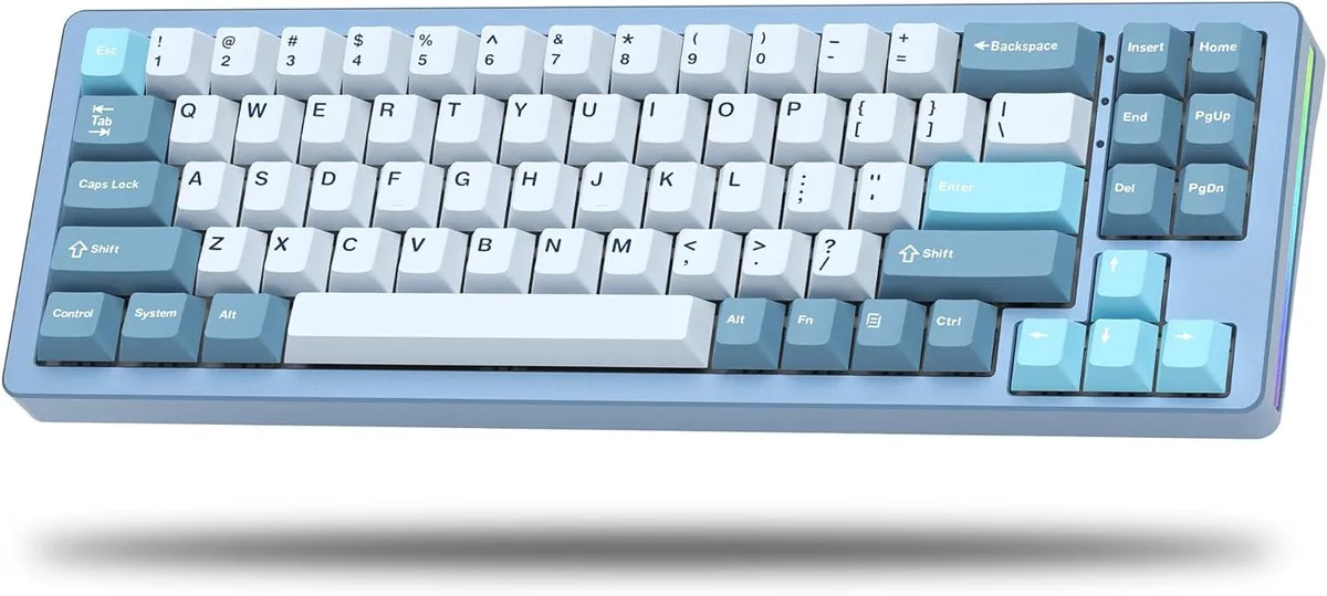 BFKK BFKK 75% Wireless Mechanical Gaming Keyboard Blue 4600mAh 16.8M RGB Gasket Hot-Swap — product photo
