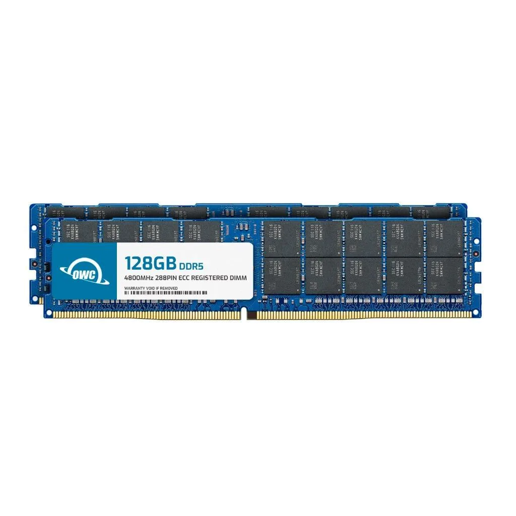 OWC OWC 256GB (2x128GB) DDR5 4800 CL40 4Rx4 288-pin 1.1V ECC Registered RDIMM memory upgrade — foto do produto