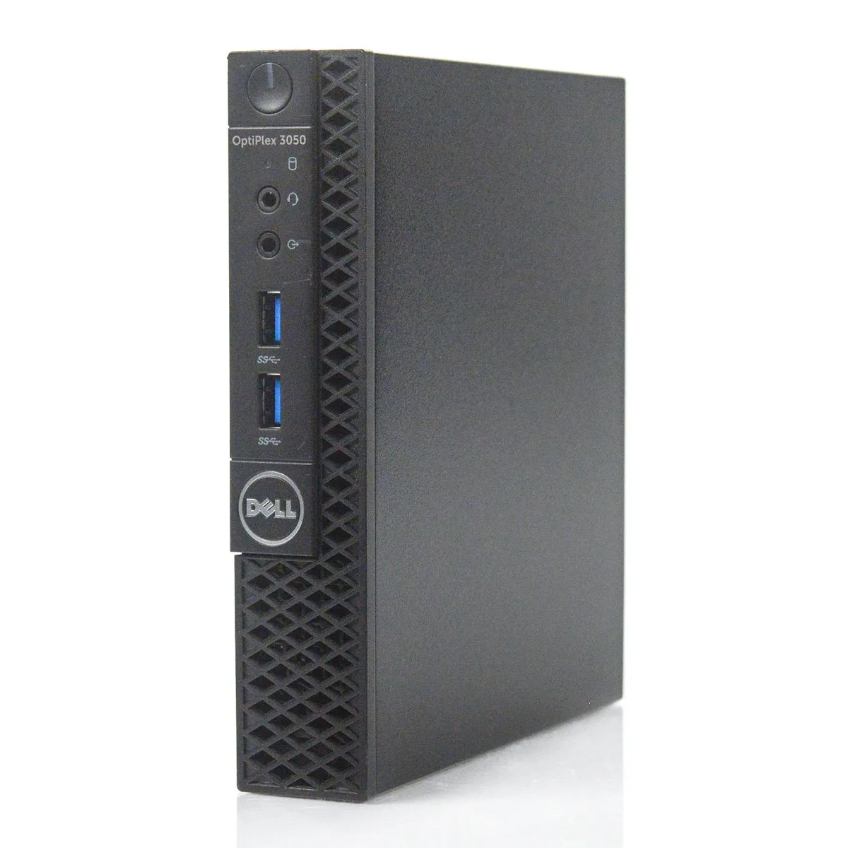 Small black Dell OptiPlex 3050 Micro desktop unit