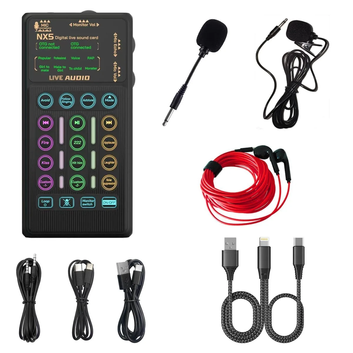  Khyberah NX5 Sound Card 5.0 Ch 48 KHz 3.5mm .254 kg — 商品写真