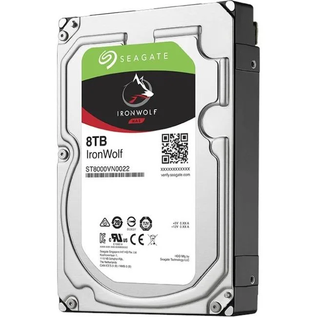 Silver 3.5 inch bare hard drive with green label