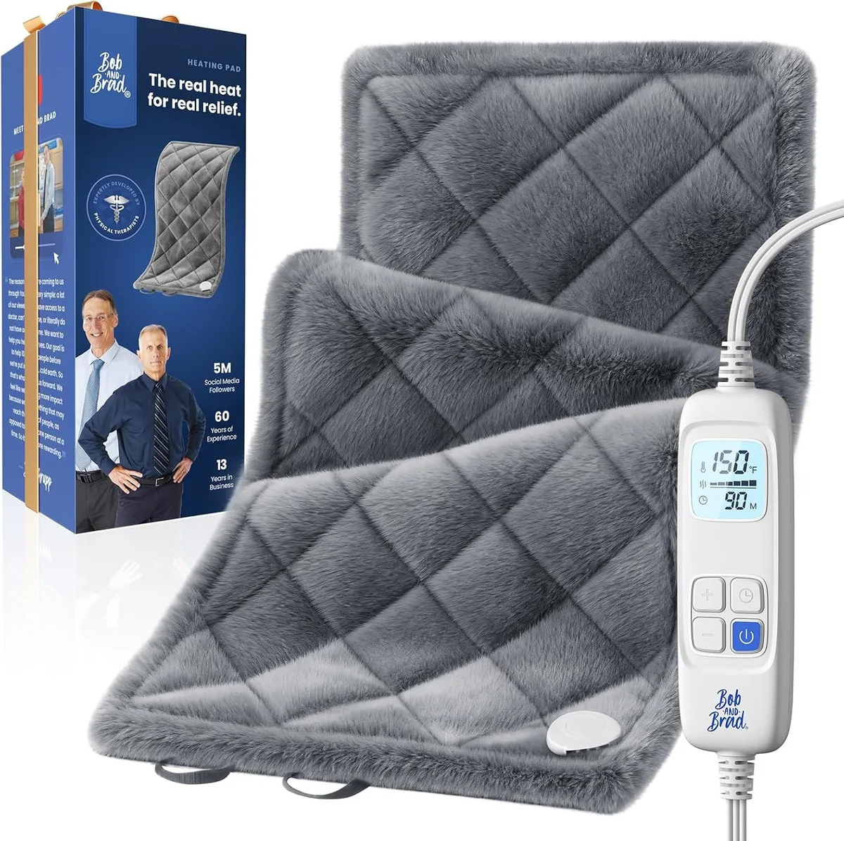 Bob and Brad Bob and Brad H311224W 12x24" Weighted Heating Pad 2.4lb 6 Heat 85W — foto produk