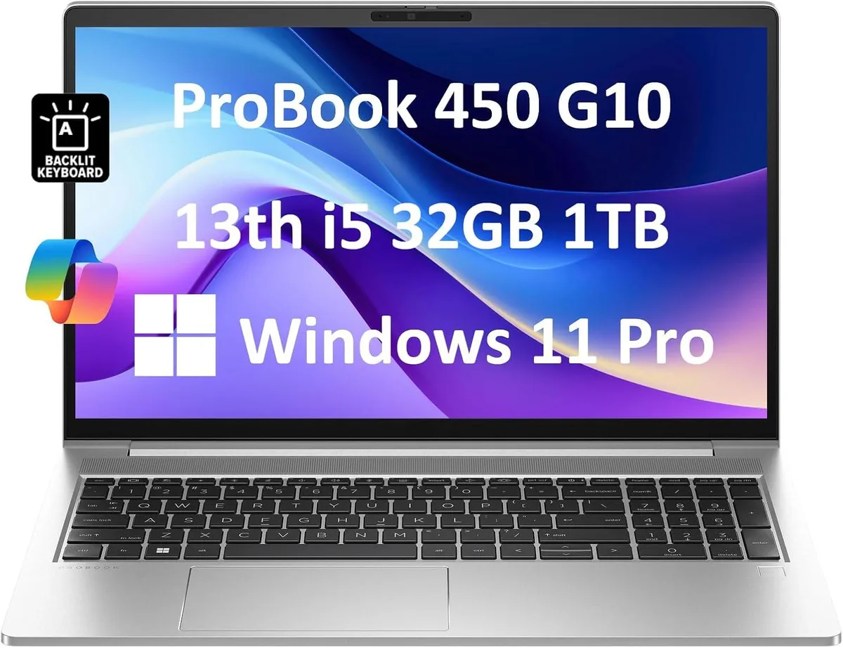 HP HP ProBook 450 G10 laptop i5-1334U 32GB 1TB Silver — toote foto