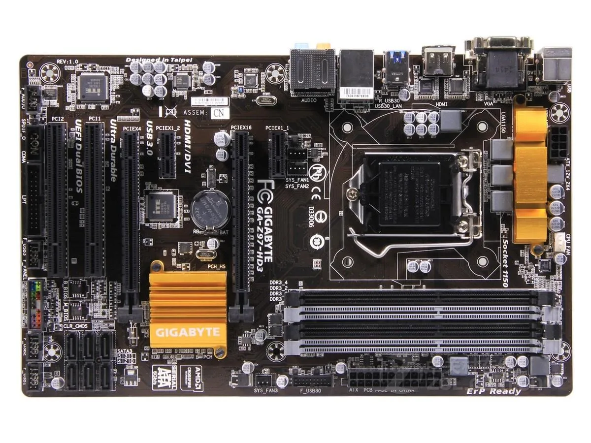 GIGABYTE GIGABYTE GA-Z97-HD3 rev. 1.0 LGA 1150 Intel Motherboard — product photo
