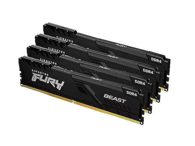 Kingston Technology Corp. Kingston Technology Corp. KF552C40BBK4-128 FURY Beast 128GB (4×32GB) DDR5-5200 CL40 desktop RAM — photo du produit