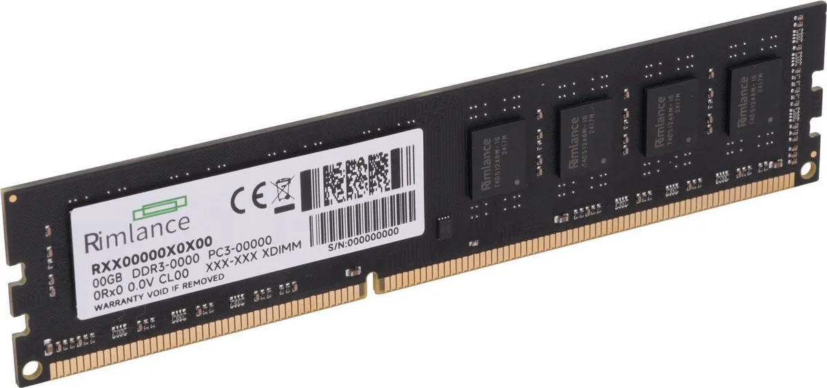 RIMLANCE RIMLANCE 8GB DDR3 1333MHz PC3-10600 UDIMM 2RX8 desktop RAM — product photo