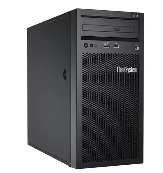 Lenovo ThinkSystem ST558 tower server in black finish