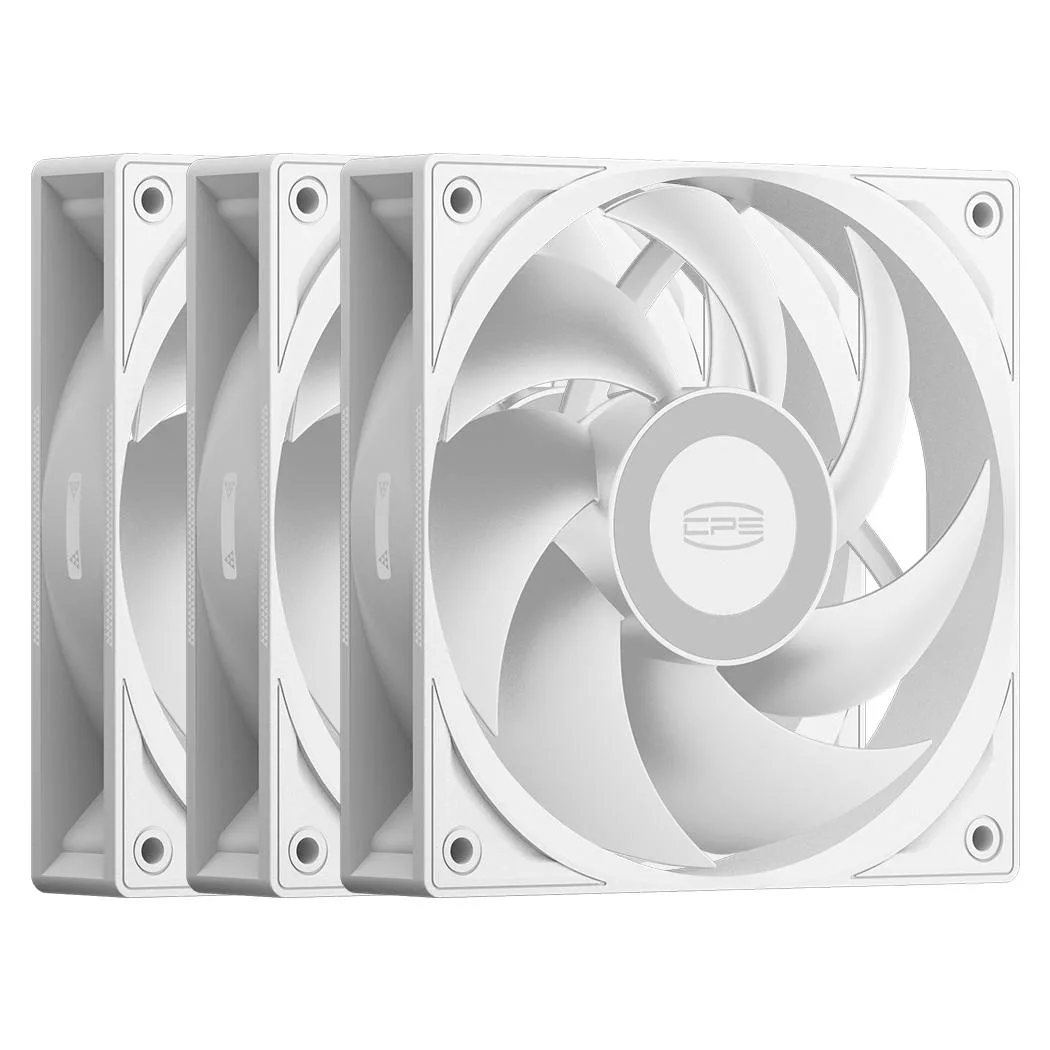 PCCOOLER PCCOOLER F3 S120 WH 3IN1 120mm case fan 3-pack White — product photo