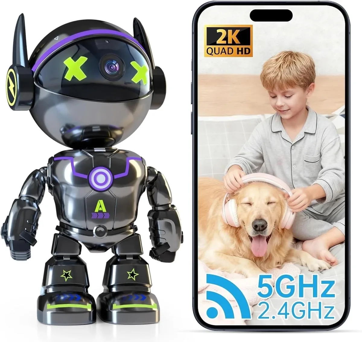 Picturesky Picturesky 2K Indoor Wireless Surveillance 360° 110° 2.4/5G .81 lb — ürün fotoğrafı