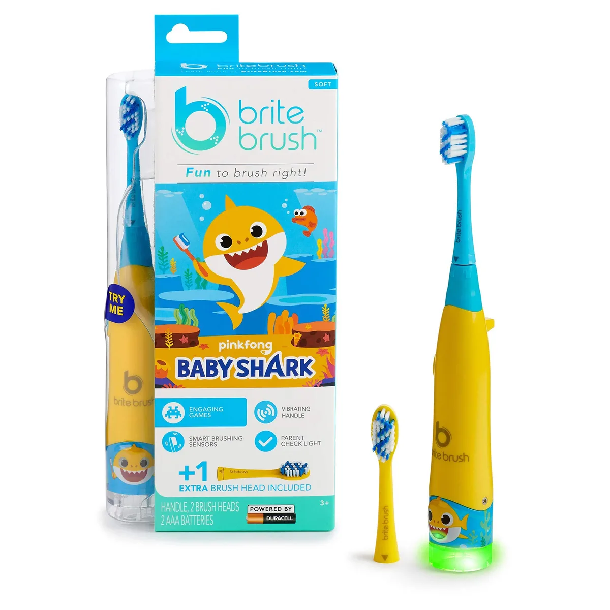  BriteBrush Baby Shark Interactive Smart Kids Toothbrush 61266 — 제품 사진