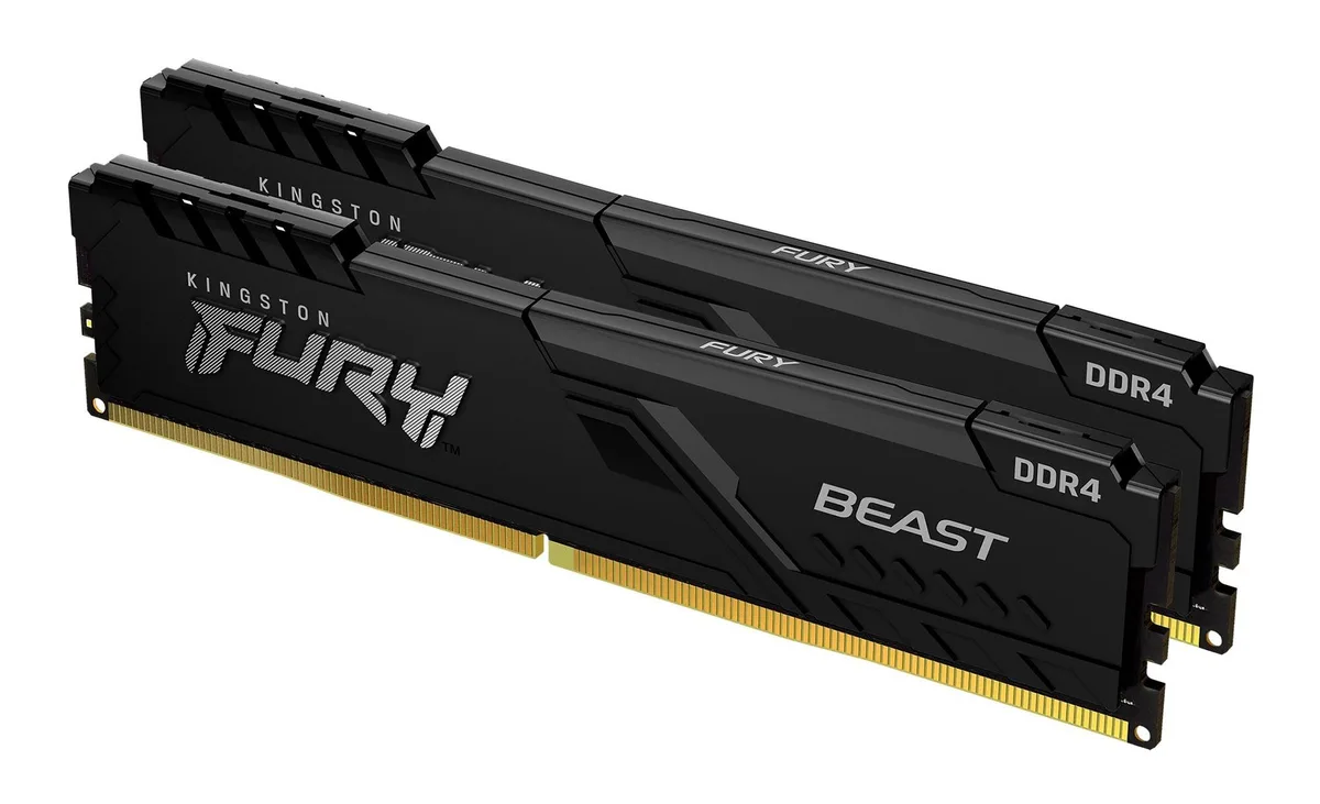 Kingston Technology Corp. Kingston Technology Corp. FURY Beast KF432C16BBK2/32 32GB (2 x 16GB) DDR4 3200 desktop RAM — ürün fotoğrafı