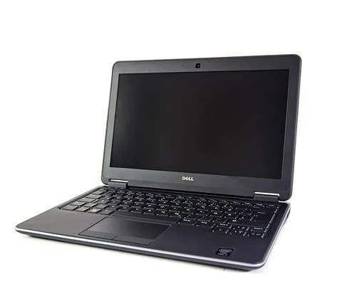 Black Dell Latitude E7240 12.5 inch laptop with soft-touch finish
