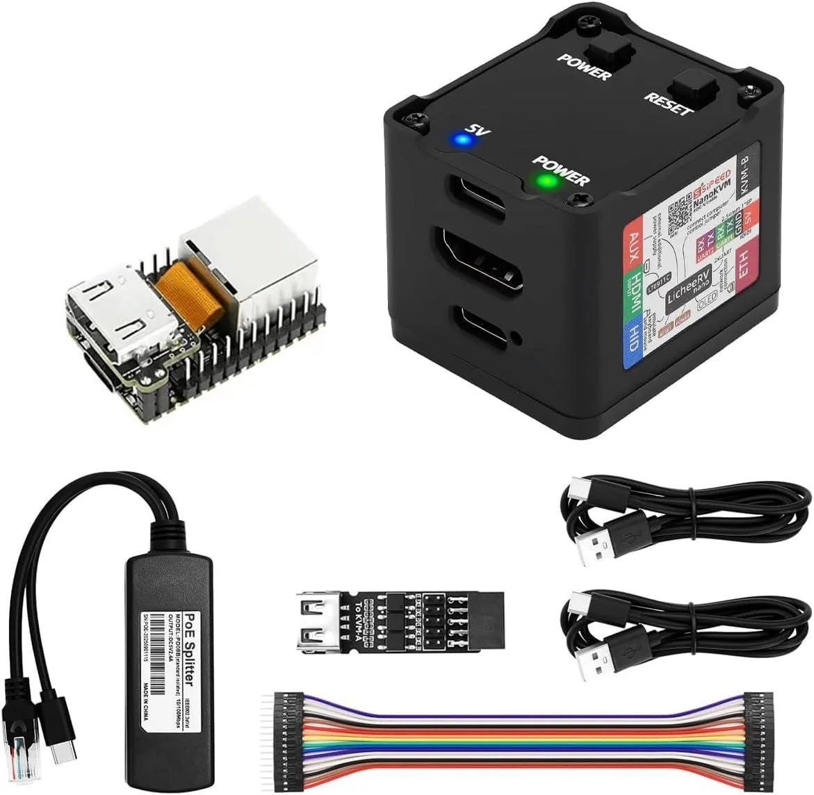 MCDODO MCDODO NanoKVM Cube IP-KVM RISC-V Dev Board 256MB DDR3 Black Full Kit — 제품 사진