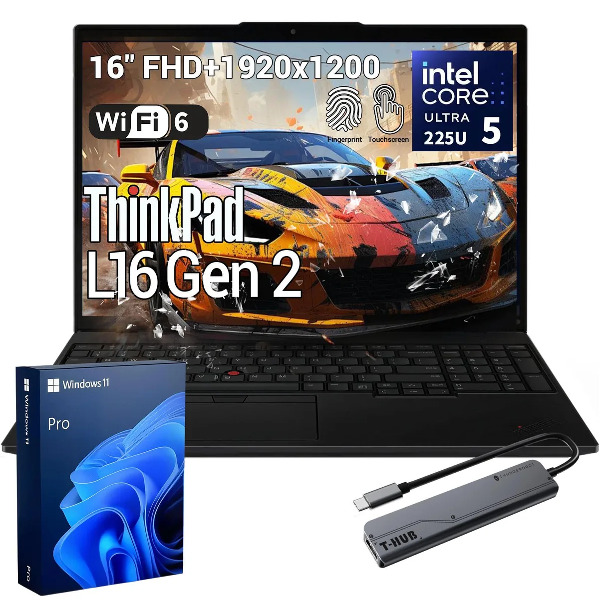 Lenovo Lenovo ThinkPad L16 AI laptop Intel Core Ultra 5 225U 16GB 512GB touchscreen — photo du produit