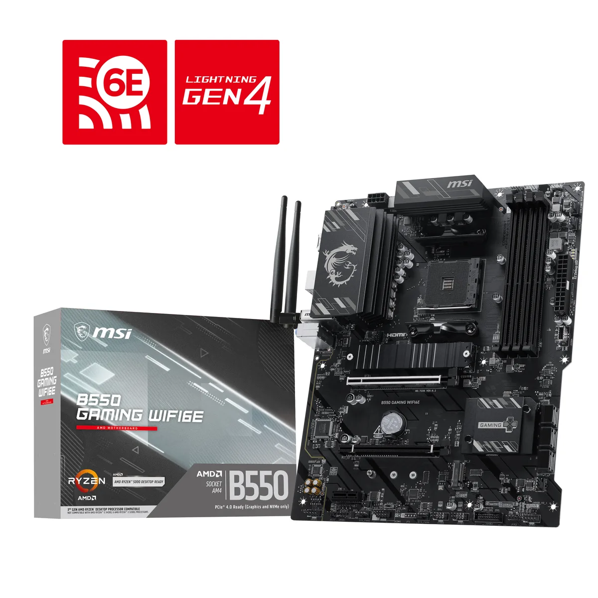 MSI MSI B550 GAMING WIFI6E AMD motherboard — product photo