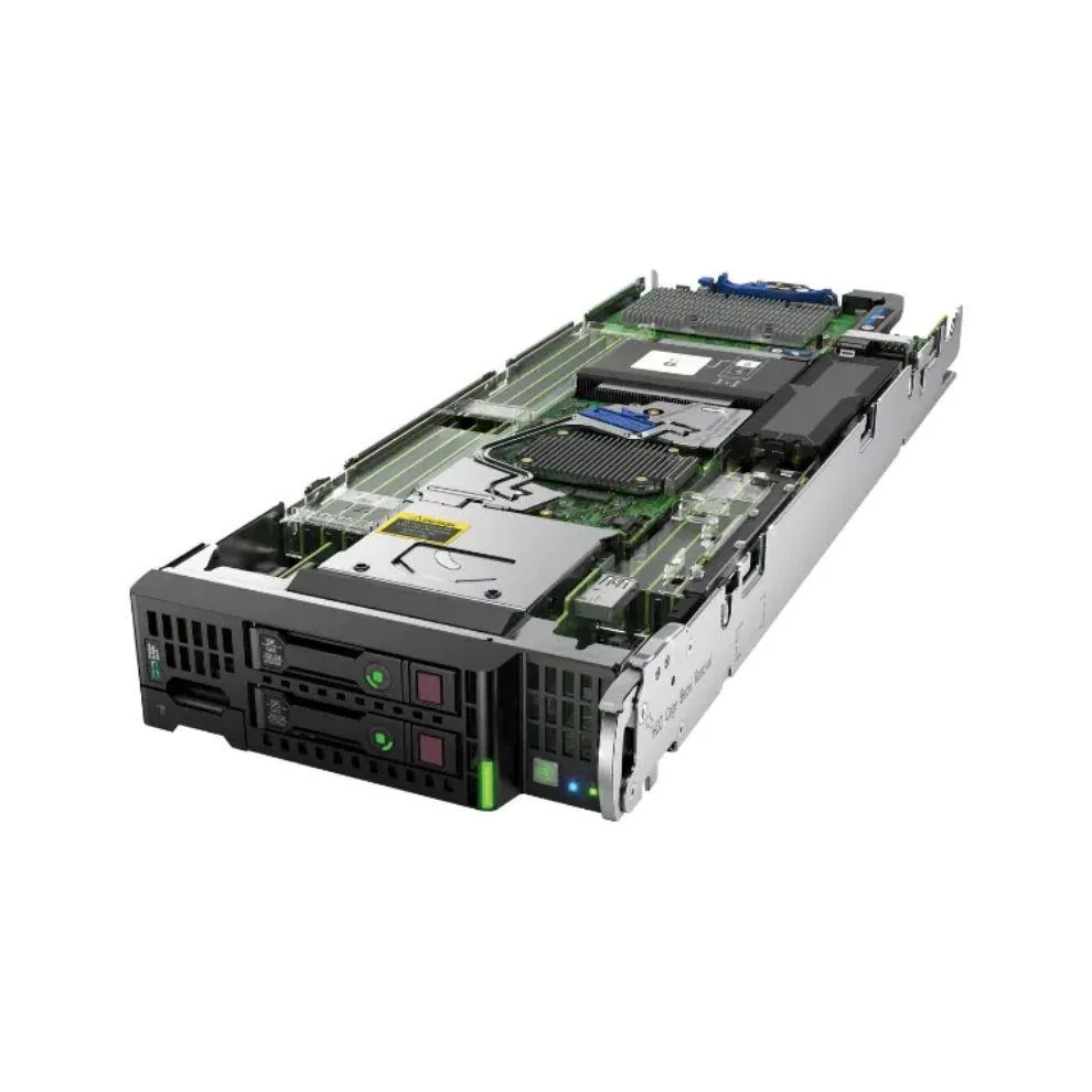 Rectangular silver blade server module with front drive bays and connector edge