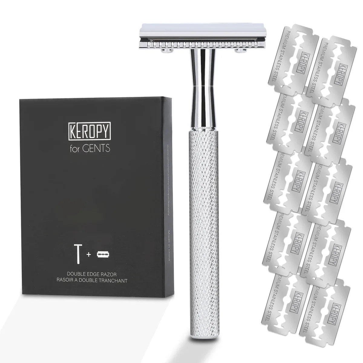  Northwest TR84-MS safety razor, black, 5 heads, 10 blades — foto del prodotto