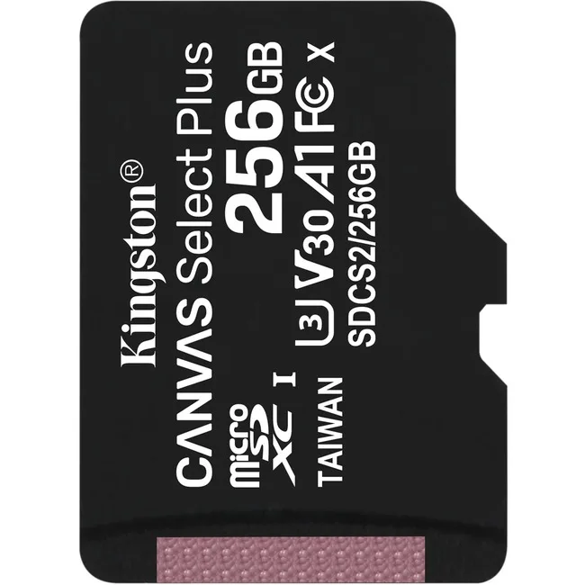 Kingston Technology Corp. Kingston Technology Corp. SDCS2/256GBSP Canvas Select Plus 256GB microSDXC memory card — תמונת המוצר