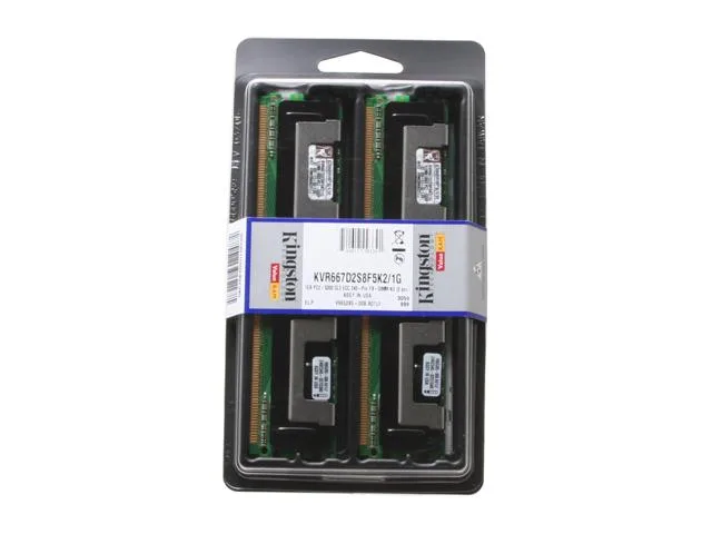 Kingston Technology Corp. Kingston Technology Corp. KVR667D2S8F5K2/1G 1GB (2 x 512MB) DDR2 667 ECC Fully Buffered server RAM — 商品照片