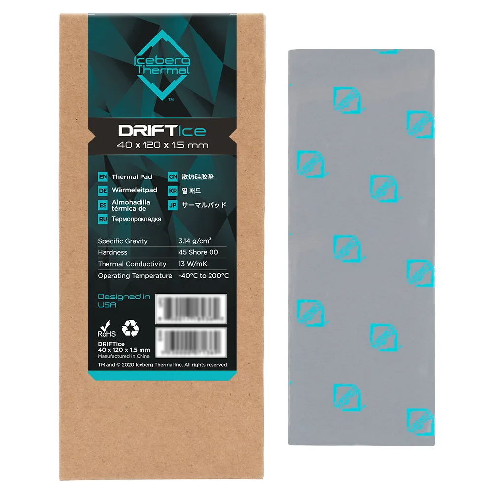 Iceberg Thermal Inc Iceberg Thermal DRIFTIce 120 x 40 x 1.5mm 13 W/mK — תמונת המוצר