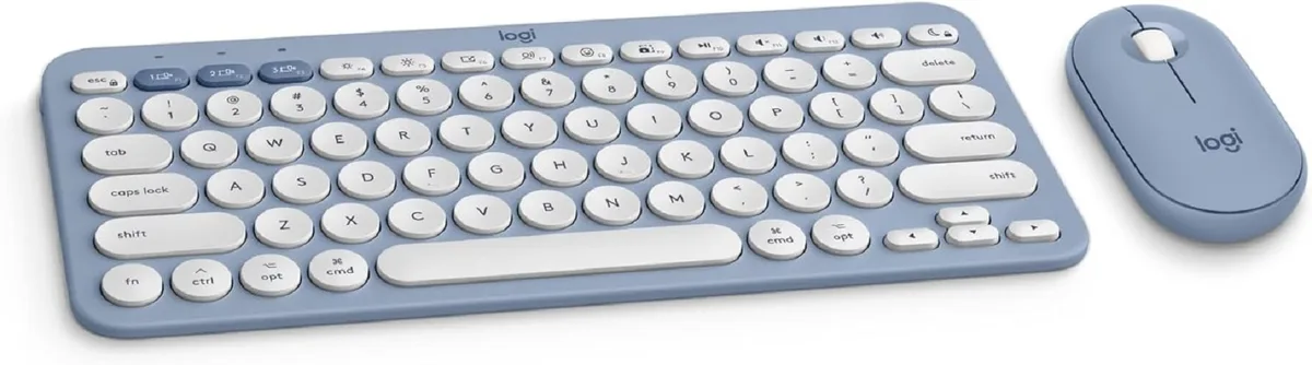 Logitech Logitech Pebble 2 Combo for Mac 920-012202 Bluetooth Keyboard and Mouse Tonal Blue — ภาพสินค้า