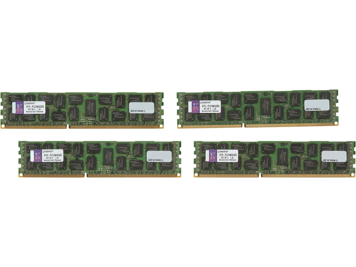 Kingston Technology Corp. Kingston Technology Corp. KTH-PL316K4/32G 32GB (4 x 8GB) DDR3 1600 ECC Registered memory upgrade — product photo