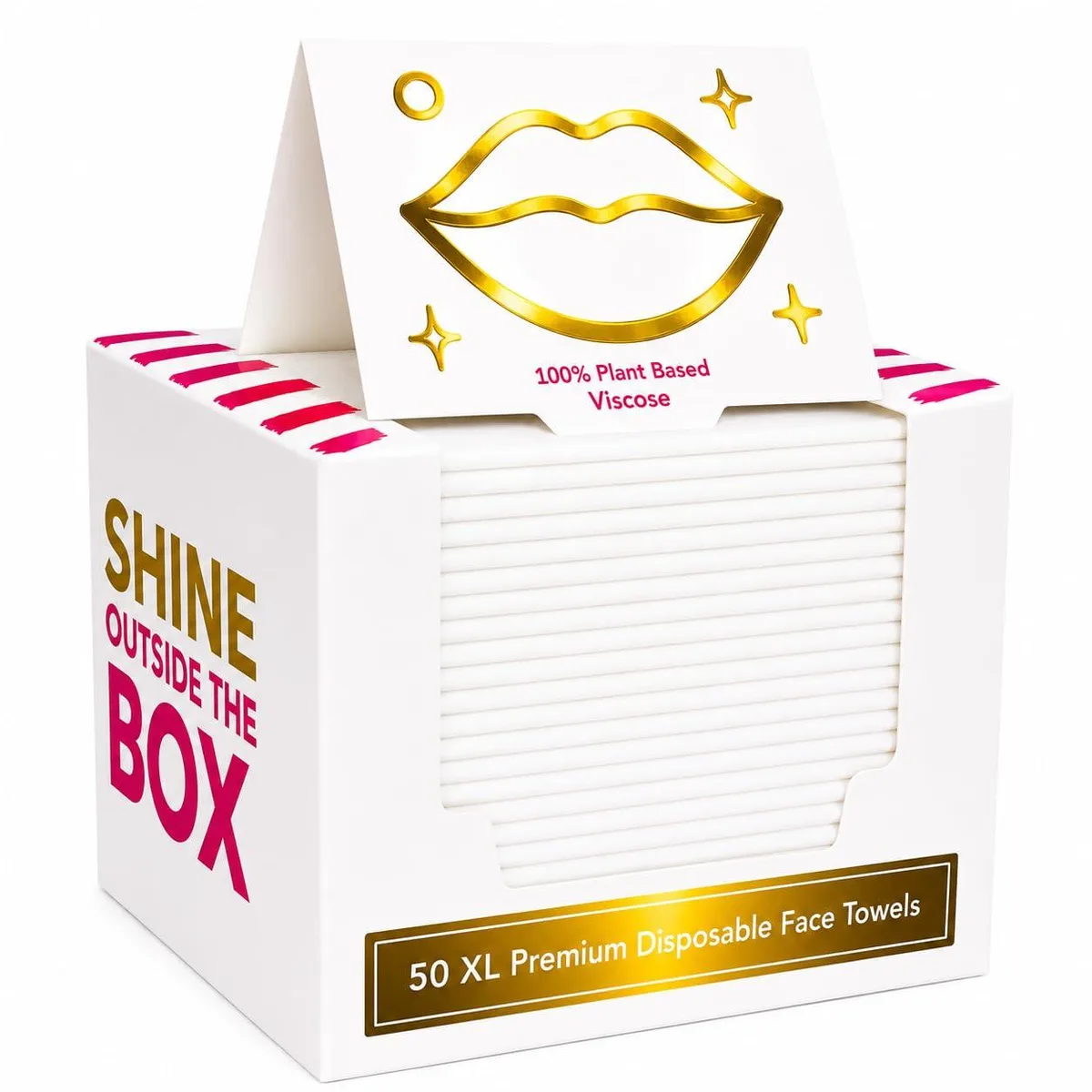  Shimmer Anna Shine Disposable Face Towels 50 Count 30x25cm — preces foto