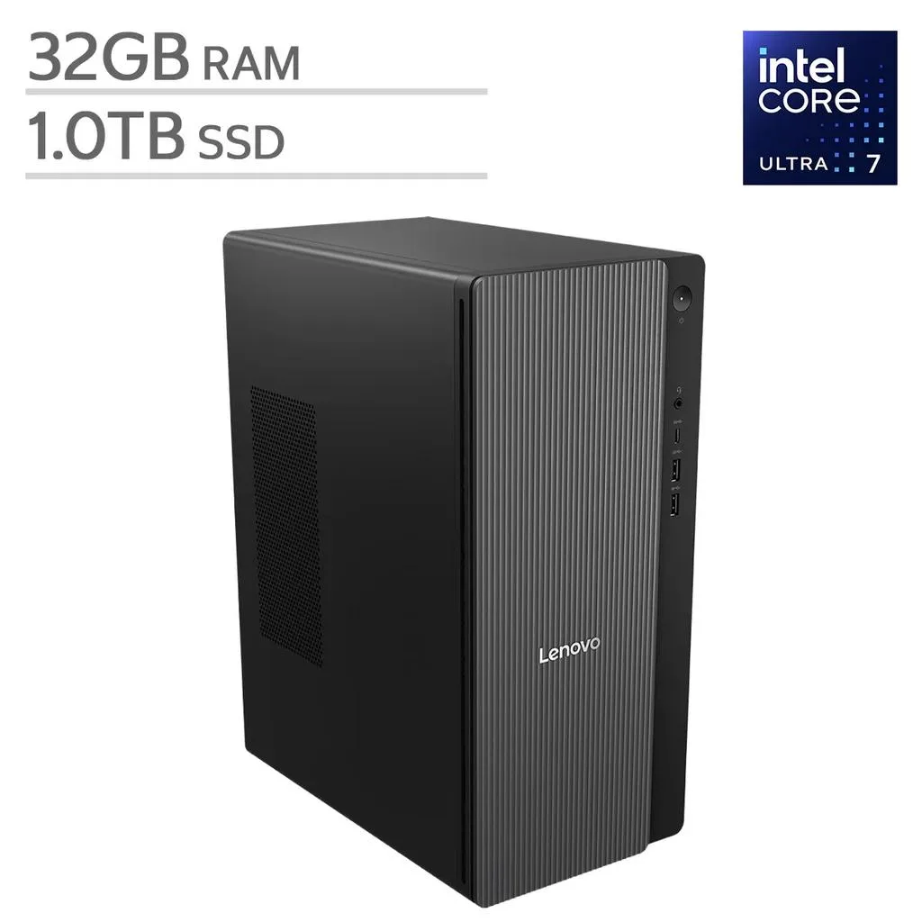 Compact 17 litre desktop in Luna Grey finish with front USB-C and headphone jack