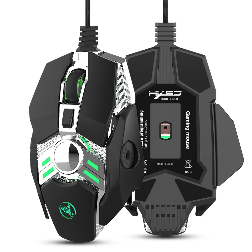 Hitoor Hitoor Wired Gaming Mouse 6400 DPI 7 Button RGB Black — fotografia produktu