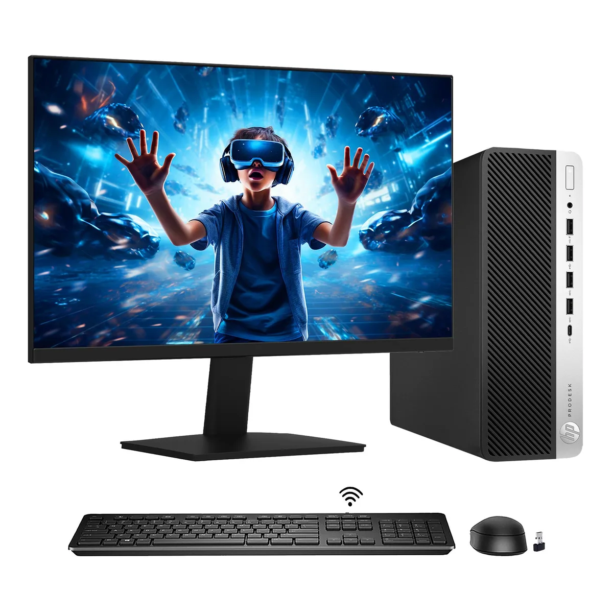 HP HP ProDesk 600 G5 SFF i5-9500 16GB 512GB NVMe 24" Monitor Windows 11 Pro — product photo