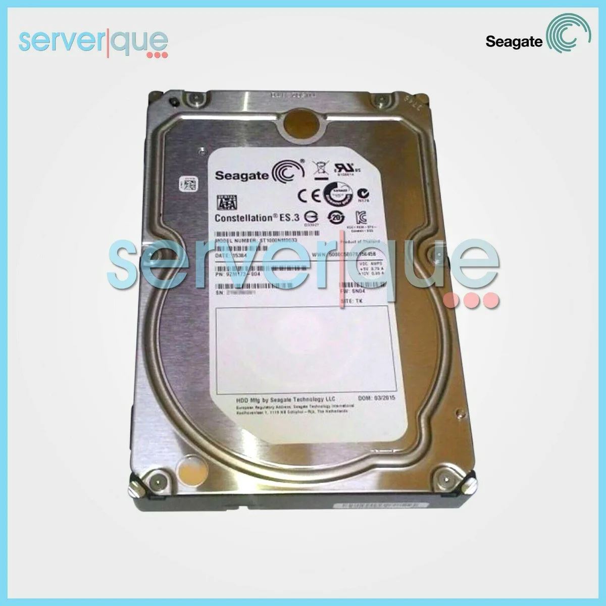 Silver 3.5 inch SATA hard drive rectangular metal case