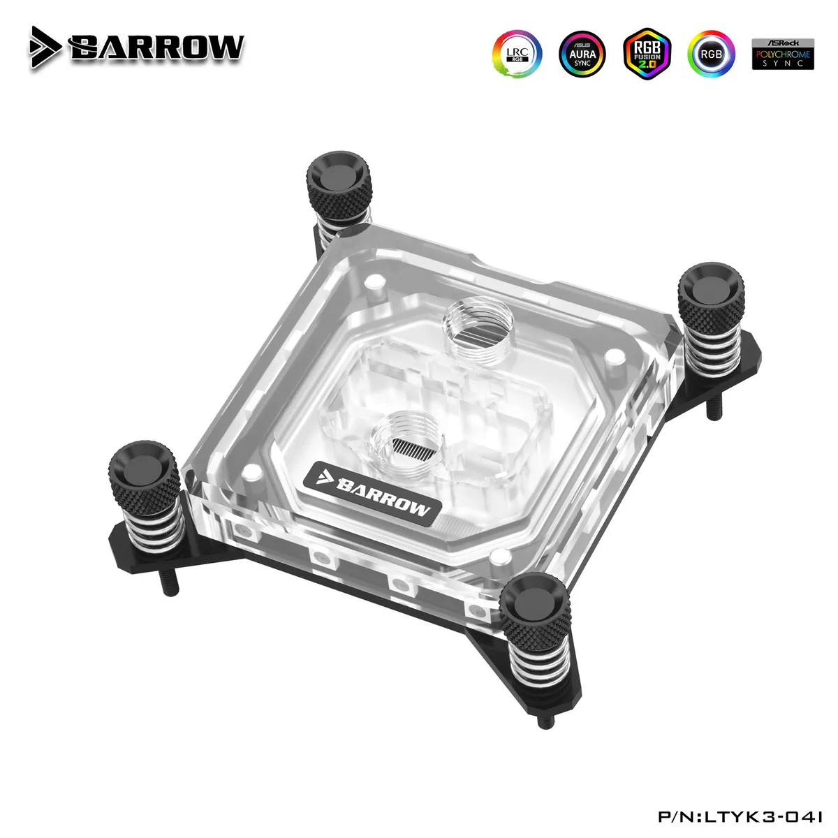 Barrow Mods Barrow Mods LTYK3-04I CPU Water Block Acrylic Microcutting Microwaterway Black — termékfotó