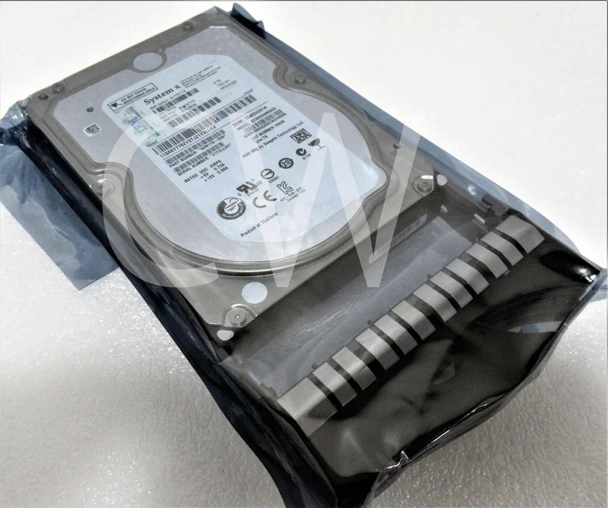 IBM System X 3TB 3.5 inch SATA hard drive in silver caddy