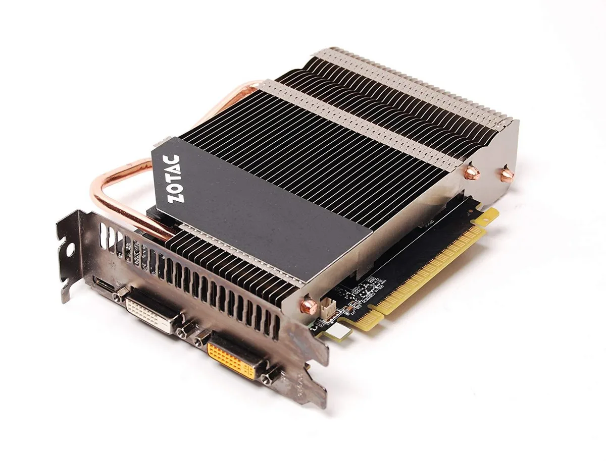 ZOTAC GT 640 graphics card with fanless cooler and DVI MiniHDMI ports