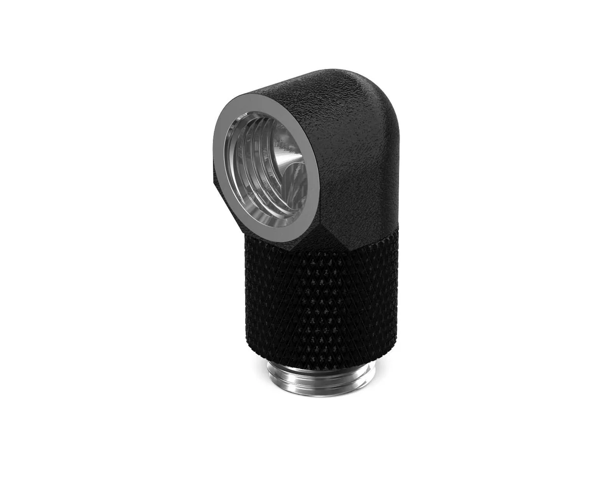 PrimoChill PrimoChill G1/4 90° Rotary 15mm Extension Elbow Fitting TX Matte Black — toote foto