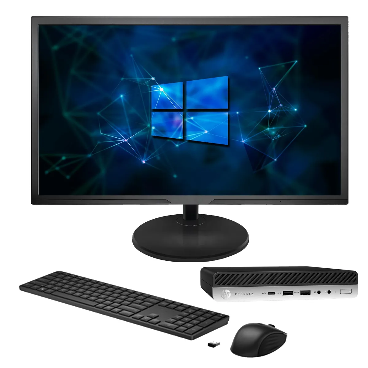 HP HP ProDesk 600 G4 Mini PC i5-8500T 8GB 1TB SSD 22" Monitor — photo du produit