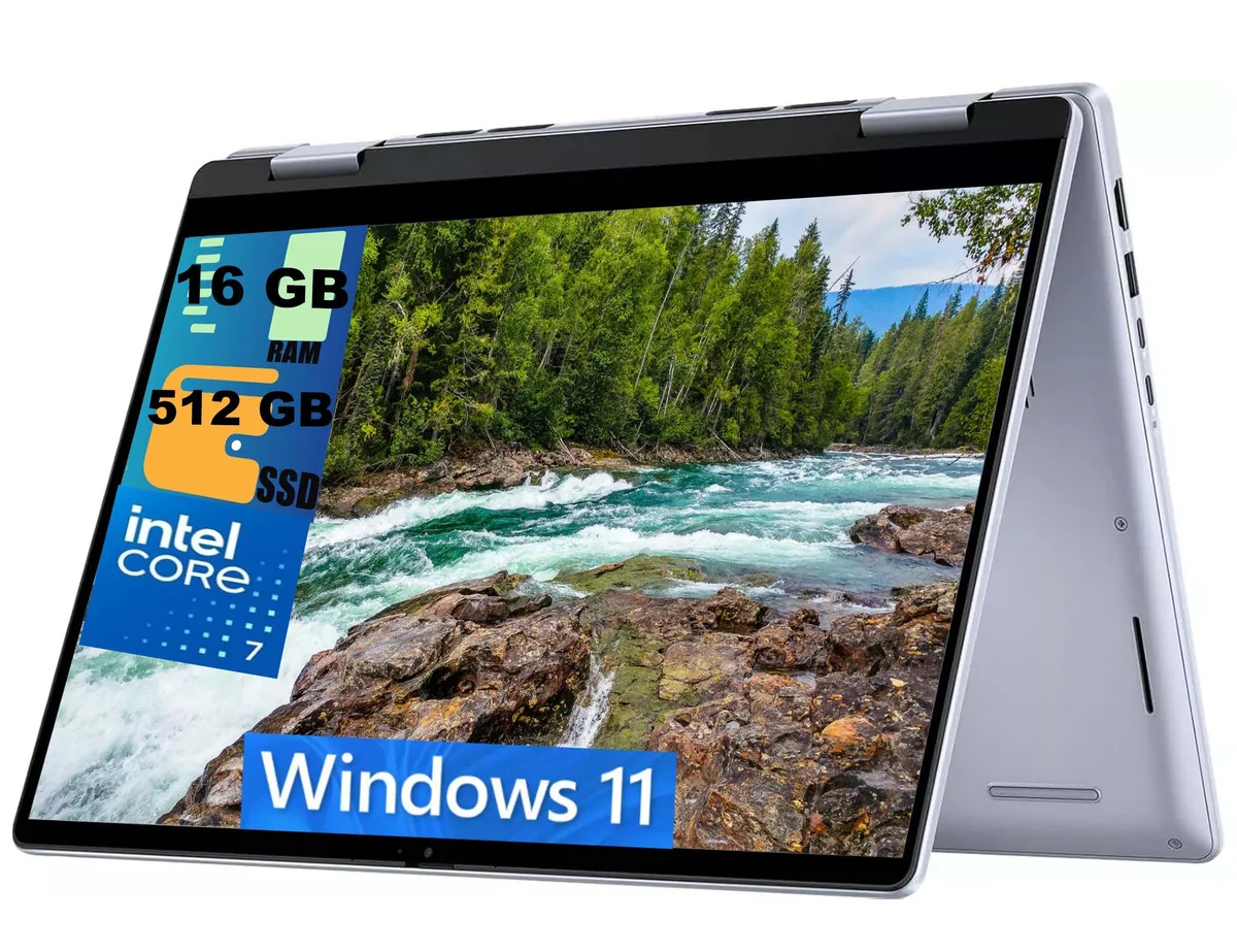 Ice Blue 2-in-1 laptop with 14 inch touchscreen, backlit keyboard, thin silver hinge, smooth matte finish