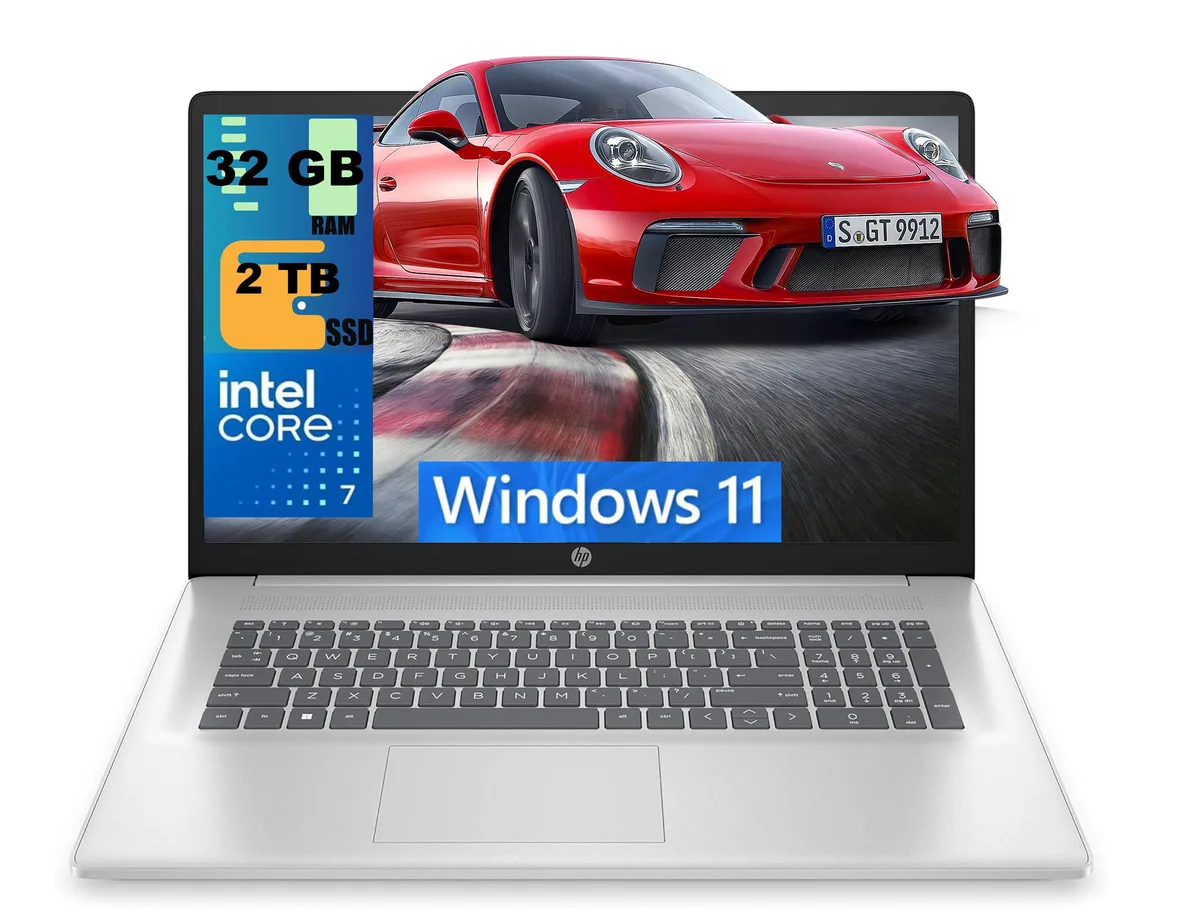 HP HP 17 laptop Intel Core 7 150U 10-core 32GB 2TB PCIe SSD 17.3" HD+ touchscreen Silver — photo du produit