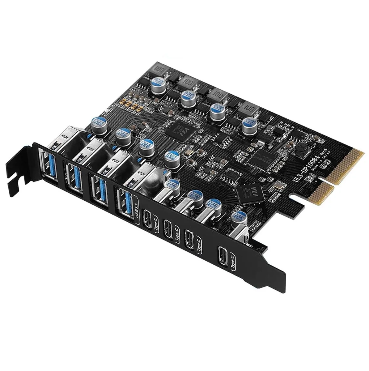ESTONE ESTONE PCIE24A4C3.2 10 Gbps USB 3.2 8-Port PCIe Expansion Card (4× USB-C, 4× USB-A) — preces foto
